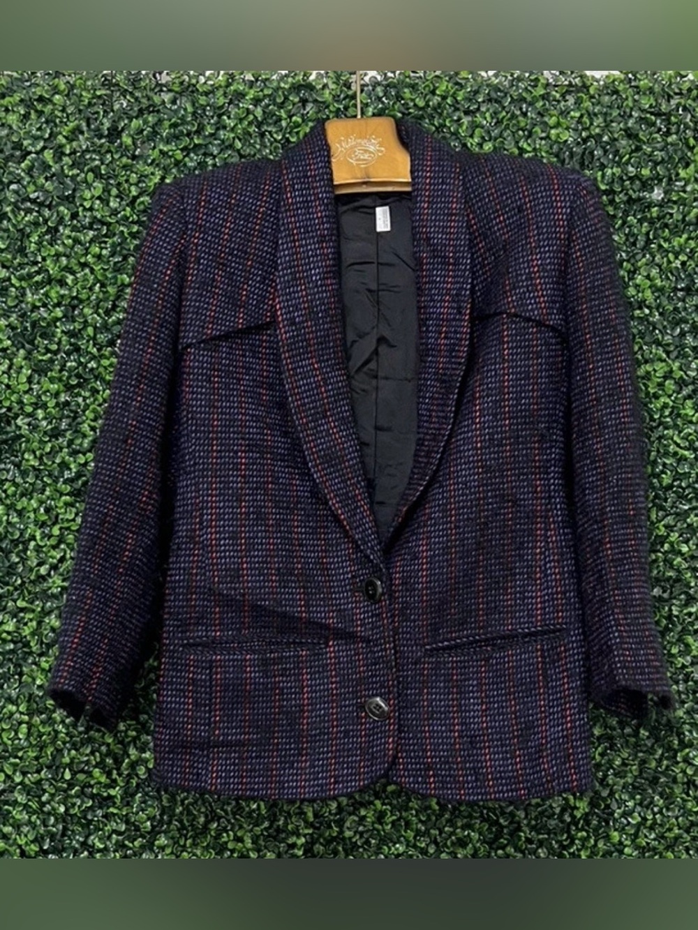 *Vintage TAHARI Blue and Red Jacket Size 4